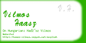 vilmos haasz business card